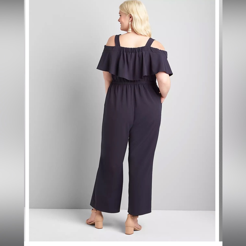 Lane Bryant Lena Off the Shoulder Jumpsuit - Picture 3 of 9